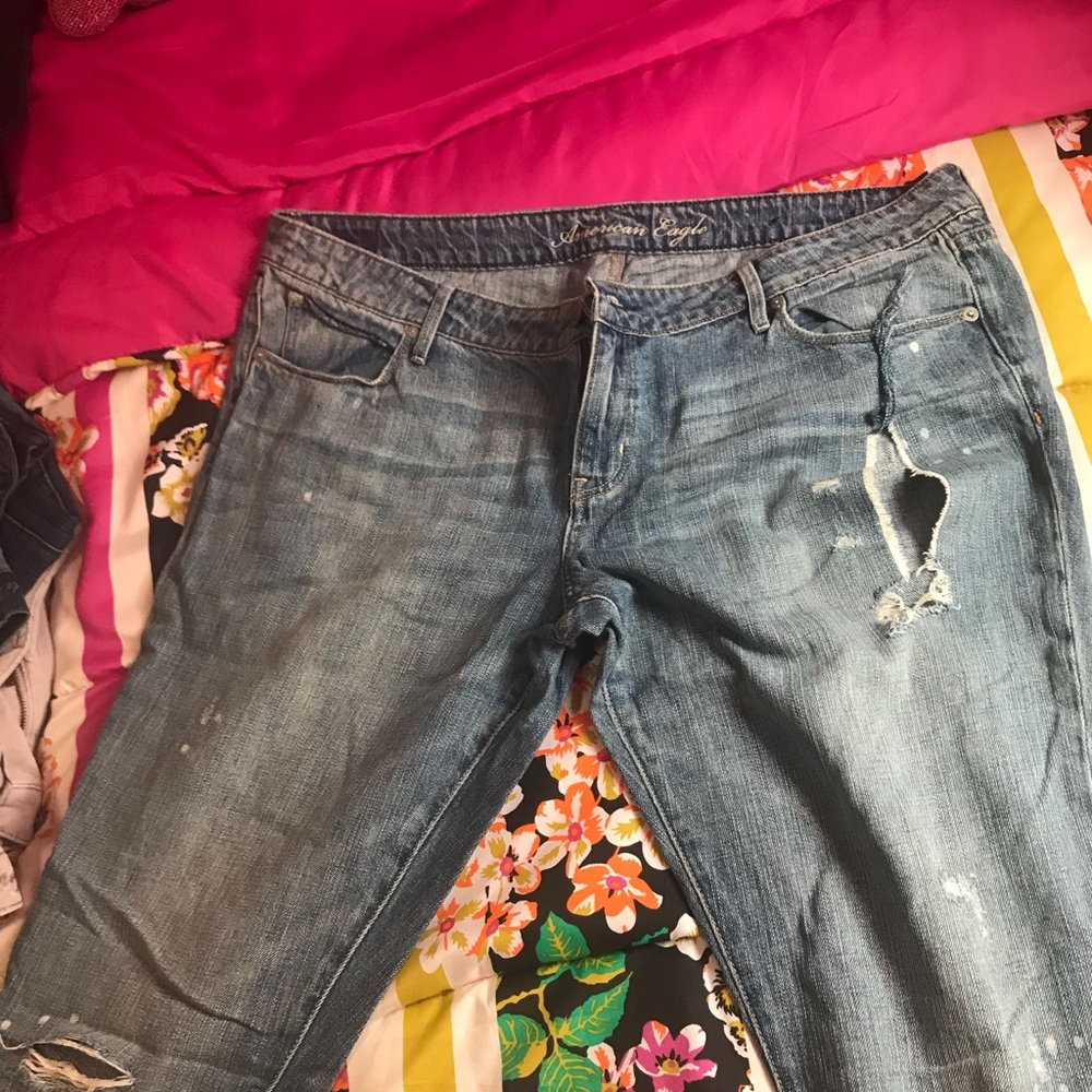 American eagle ripped skinny jeans 18 long